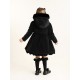 Caramelo Kids Girls Black School Twill Coat 342396