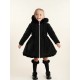 Caramelo Kids Girls Black School Twill Coat 342396