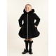 Caramelo Kids Girls Black School Twill Coat 342396