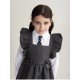 Caramelo Kids Girls Grey Flared Pinafore with Bow 342142