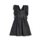 Caramelo Kids Girls Grey Flared Pinafore with Bow 342142