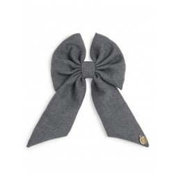 Caramelo Kids Girls Grey School Hair Bow with Alligator clip 349793