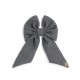 Caramelo Kids Girls Grey School Hair Bow with Alligator clip 349793