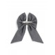 Caramelo Kids Girls Grey School Hair Bow with Alligator clip 349793