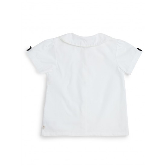 Caramelo Kids Black School Shirt with Satin Bows 349790