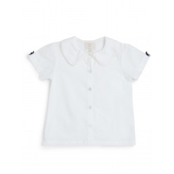 Caramelo Kids Grey School Shirt with Satin Bows 349790