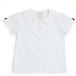 Caramelo Kids Grey School Shirt with Satin Bows 349790