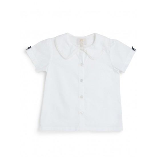 Caramelo Kids Grey School Shirt with Satin Bows 349790