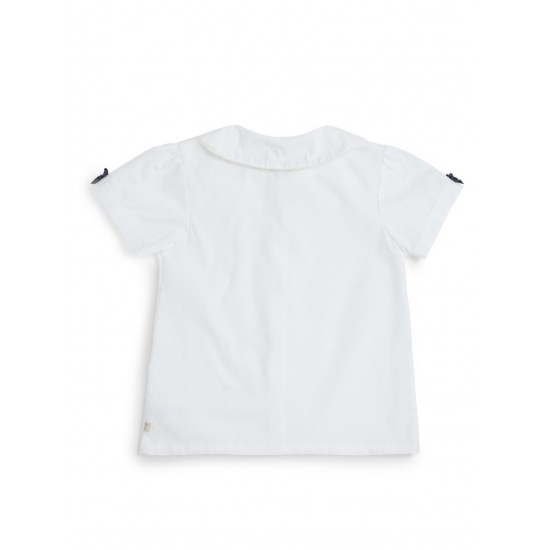 Caramelo Kids Grey School Shirt with Satin Bows 349790