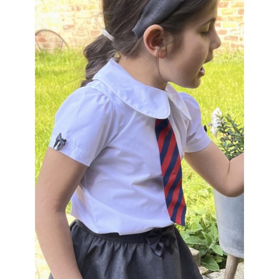 Caramelo Kids Grey School Shirt with Satin Bows 349790