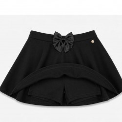 Caramelo Kids Black Skater School Skirt with In-built Shorts 3453118