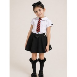 Caramelo Kids Black Skater School Skirt with In-built Shorts 3453118