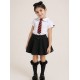 Caramelo Kids Black Skater School Skirt with In-built Shorts 3453118