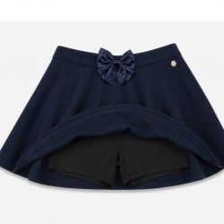 Caramelo Kids Girls Navy Skater School Skirt with In-built Shorts 3453118