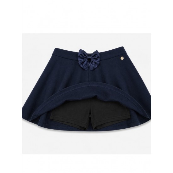 Caramelo Kids Girls Navy Skater School Skirt with In-built Shorts 3453118