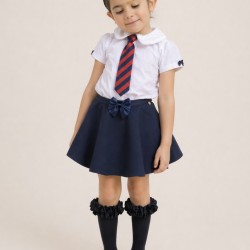 Caramelo Kids Girls Navy Skater School Skirt with In-built Shorts 3453118