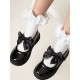 Caramelo Kids Black Bow School Shoes 377101