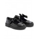 Caramelo Kids Black Bow School Shoes 377101