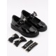 Caramelo Kids Black Interchangeable Straps Shoe 377107
