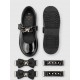 Caramelo Kids Black Interchangeable Straps Shoe 377107