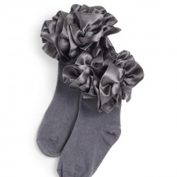 Caramelo Kids Girls Grey Ankle socks 049 Caramelo Kids Girls Grey Ankle socks 049