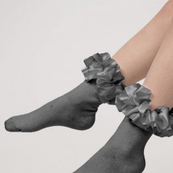 Caramelo Kids Girls Grey Ankle socks 049