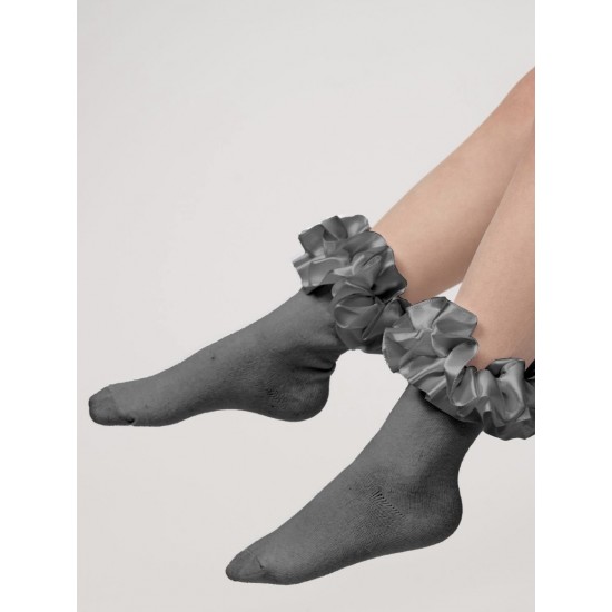 Caramelo Kids Girls Grey Ankle socks 049