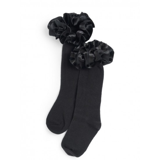 Caramelo Kids Girls Black Knee-high socks 044918 Caramelo Kids Girls Black Knee-high socks 044918