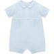 Emile et Rose SS26 Blue Romper with pleated emb waistband & collar 7348PB Emile et Rose SS26 Blue Romper with pleated emb waistband & collar 7348PB