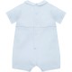 Emile et Rose SS26 Blue Romper with pleated emb waistband & collar 7348PB Emile et Rose SS26 Blue Romper with pleated emb waistband & collar 7348PB