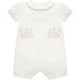 Emile et Rose SS26 Cream Romper with floral emb pockets & collar 7355ST Emile et Rose SS26 Cream Romper with floral emb pockets & collar 7355ST