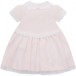 Emile et Rose SS26 Pink Dress with knitted upper, jersey skirt, emb tulle overlay & pants 8479PP Emile et Rose SS26 Pink Dress with knitted upper, jersey skirt, emb tulle overlay & pants 8479PP