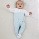 Emile et Rose SS26 Pale Blue 2Pc interlock All in One Romper 2643PB