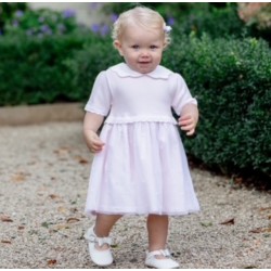 Emile et Rose SS26 Pink Dress with knitted upper, jersey skirt, emb tulle overlay & pants 8479PP Emile et Rose SS26 Pink Dress with knitted upper, jersey skirt, emb tulle overlay & pants 8479PP