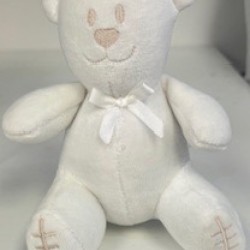 Emile et Rose Small Keepsake White Soft Toy Teddy Bear 