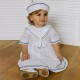 Emile et Rose SS26 Girls White Sailor Dress and Hat 8468WH Emile et Rose SS26 Girls White Sailor Dress and Hat 8468WH