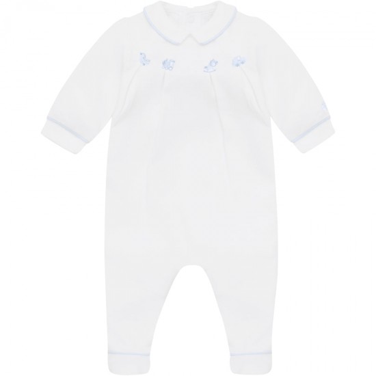 Emile et Rose SS26 Boys Blue & White Babygrow Twin Pack 2645 Emile et Rose SS26 Boys Blue & White Babygrow Twin Pack 2645