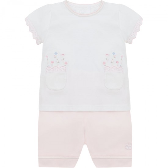 Emile et Rose SS26 Top with floral embroidery pockets & shorts 5400PP