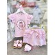 Gio Bambini SS26 Girls pink Top and Shorts set YG-39-1