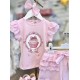 Gio Bambini SS26 Girls pink Top and Shorts set YG-39-1