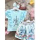 Gio Bambini SS26 Girls Mint Blue skirt set YG-31-1