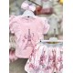 Gio Bambini SS26 Girls Pink skirt set YG-31 Gio Bambini SS26 Girls Pink skirt set YG-31