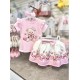 Gio Bambini SS26 Girls Pink skirt set Teddy Bear YG-35 Gio Bambini SS26 Girls Pink skirt set Teddy Bear YG-35