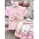 Gio Bambini SS26 Girls Pink skirt set Teddy Bear YG-35 Gio Bambini SS26 Girls Pink skirt set Teddy Bear YG-35