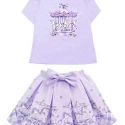 Gio Bambini SS26 Girls Lilac skirt set Carousel YG-34 Gio Bambini SS26 Girls Lilac skirt set Carousel YG-34