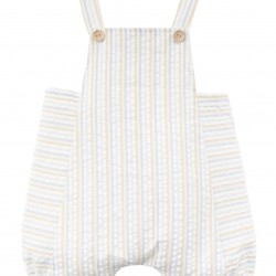 Jamiks Pikulo Top and Dungaree set - Beige and blue Stripes JLI029