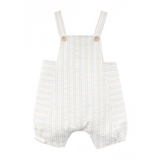 Jamiks Pikulo Top and Dungaree set - Beige and blue Stripes JLI029