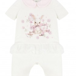 Jamiks Snoffi Ecru/Pink Romper JLI131