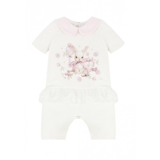 Jamiks Snoffi Ecru/Pink Romper JLI131 Jamiks Snoffi Ecru/Pink Romper JLI131