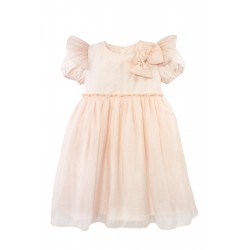 Jamiks Sloane Peach Dress with Bow JLI031 Jamiks Sloane Peach Dress with Bow JLI031